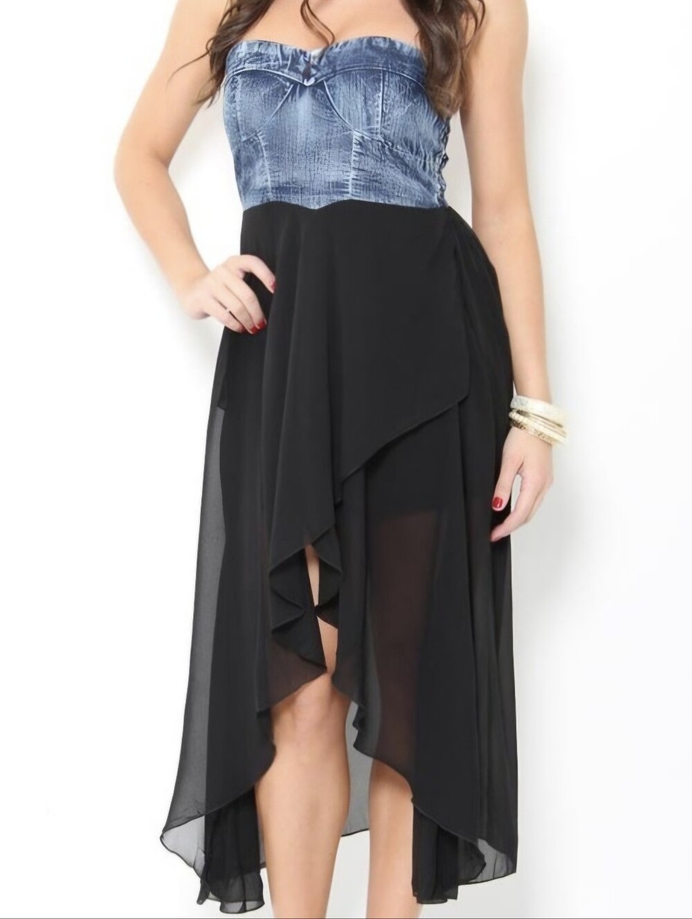 L Strapless Dress
